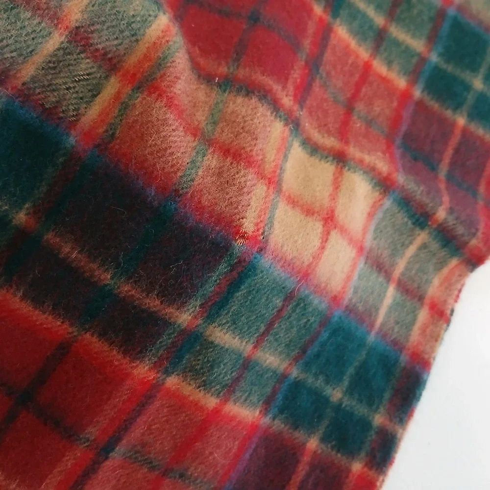 Heritage Traditions Scarf Men Red Green Plaid Wool Tartan Plaid Winter